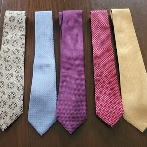 Men's Assorted Color Silk Neckties - 5-Pack